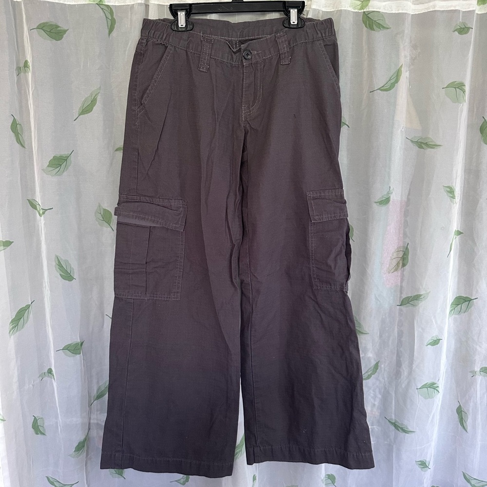 Brandy Melville Gray Cargo Pants Wide-Leg